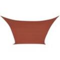 Perel Sonnensegel, wasserabweisend, 4 x 3 m, 160 g/m², Polyester, Rechteck, Terracotta