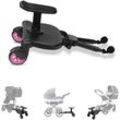 (Deactive) Hengda Buggy board Upgrade Universal Stehbrett Kiddy Trittbrett Kinderwagen Zubehör mit Sitz Rosa