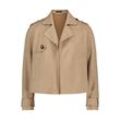 Kurzblazer BETTY BARCLAY "Betty Barclay Blazer-Jacke langarm", Damen, Gr. 36, beige, Obermaterial: 95% Polyester, 5% Elasthan., casual, gerade normal, Langarm, Blazer, Material