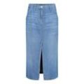 Midirock BETTY BARCLAY "Betty Barclay Jeansrock mit Waschung" Gr. 36, blau, Damen, Obermaterial: 50% Baumwolle, 40% Lyocell, 10% Modal., Röcke, Form