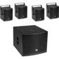 Omnitronic Molly-12A+Molly-6 Aktives PA-Lautsprecher-Set inkl. Subwoofer, Bluetooth