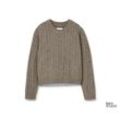 Tchibo NAH/STUDIO Zopfmuster-Pullover | recycelter Cashmere und Merinowolle - Braun - Gr.: L