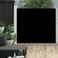 Ausziehbare Seitenmarkise,Windschutz Sonnenschutz Markise,Balkon Sichtschutz 100×300 cm Schwarz RGDCH657976