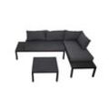 Jet-Line Lounge Set Gartenset KASSANDRA Outdoor Balkon Wetterfest schwarz Jet-Line