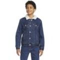 Jeansjacke LEVI'S KIDS "LVN SHERPA TRUCKER", Jungen, Gr. 14 (164), blau (garland), Denim/Jeans, Obermaterial: 100% Baumwolle, modisch, Jacken, for BOYS