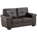 Vente-unique - Ledersofa 2-Sitzer - Braun - hazel