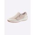 Slipper CASUAL LOOKS, Damen, Gr. 36, beige, Lackleder, Glattleder, Veloursleder, sportlich, Schuhe