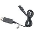 USB-Ladekabel kompatibel mit Philips Rasierer AT890/17, AT890/20, AT890/41, AT891/14 Rasierer - Netzkabel, 100 cm, Schwarz - Vhbw