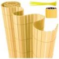 Pvc Sichtschutzmatte Sichtschutzzaun Sichtschutz für Zaun Balkon Bambus 180x300cm Stabile W-Form - Swanew