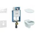 Geberit - Kombifix - Installationselement für Wand-WC mit Betätigungsplatte SIGMA30, weiß/Chrom glänzend + wc Alpha und wc Sitz 110.302.00.5 ND5