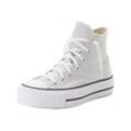 Sneaker CONVERSE "CHUCK TAYLOR ALL STAR LIFT PLATFORM" Gr. 42, schwarz-weiß (barely grau, weiß, schwarz), Textil, Schuhe