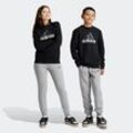 Trainingsanzug ADIDAS SPORTSWEAR "ESSENTIALS BIG LOGO KIDS JOGGINGANZUG", Kinder, Gr. 176, schwarz, Obermaterial: 70% Baumwolle, 30% Polyester, sportlich, Sportanzüge