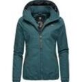 Winterjacke RAGWEAR "Dizzie Winter", Damen, Gr. XXXL (46), grün (flaschengrün), Außenmaterial: 100% Polyester, Innenfutter: 100% Polyester, Wattierung: 100% Polyester, modisch, figurbetont hüftbedeckend, Jacken, wasserdichte Outdoorjacke mit Kapuze für den Winter