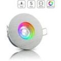 Einbauspot IP65 rund - Farbe: Alu-gebürstet - LED Leuchtmittel: GU10 5W RGB+CCT