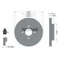 TEXTAR Bremsscheibe PRO vorne rechts links innenbelüftet 236mm für VAUXHALL OPEL 95526469 569130 13584676 92278703