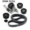 SKF Keilrippenriemensatz für SKODA VW MERCEDES-BENZ (BBDC) SEAT JEEP DODGE FIAT AUDI LANCIA (FAW) CHRYSLER K04627851AA 059145201H K68459077AA VKMA 31