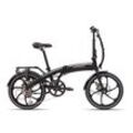 Chrisson EFolder E Bike Klapprad Damen Herren 150 - 195 cm Pedelec 20 Zoll 8 Gänge Elektrofahrrad 250 W schwarz