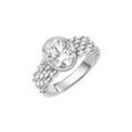 Zeeme Silber Ring 925/- Sterling Silber rhodiniert Zirkonia