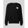 Sweatshirt mit Label-Print Modell 'HEART BANDANA'