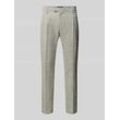 Slim Fit Bundfaltenhose mit Glencheck-Muster Modell 'SAND'