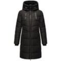 MARIKOO Damen Winter Steppmantel Stepp Jacke Teddyfell Mantel Parker warm mit Kapuze Natsukoo