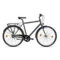 Chrisson City One Urban Bike 28 Zoll Herren Fahrrad Damen 160 - 180 cm Trekking 3 Gänge anthrazit 53 cm