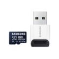 SAMSUNG Speicherkarte "Pro Ultimate MicroSD", blau, 512 GB, Speicherkarten, mit USB-Kartenleser