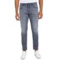 5-Pocket-Jeans TOM TAILOR "Josh", Herren, Gr. 33, Länge 32, grau (grau denim), Denim/Jeans, Obermaterial: 85% Baumwolle, 13% Polyester, 2% Elasthan, leichte Abriebeffekte, casual, slim fit lang, Jeans, in Used-Waschung