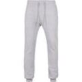 Jogginghose URBAN CLASSICS "Urban Classics Herren Organic Basic Sweatpants", Herren, Gr. M, US-Größen, grau, 100% Baumwolle, unifarben, normal, Hosen