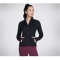 Trainingsjacke SKECHERS "BOLD BLACK", Damen, Gr. L (42/44), schwarz (bold schwarz), Obermaterial: 88% Nylon, 12% Elasthan, sportlich, Jacken