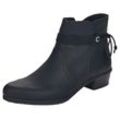 Stiefelette RIEKER, Damen, Gr. 36, schwarz, Lederimitat, elegant, Schuhe Ankleboots Stiefelette, Blockabsatz, Ankleboots mit Zierbändern, Topseller