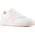 Sneaker NEW BALANCE "BBW80", Gr. 40, rosa (weiß, rosa), Leder, sportlich, Schuhe, von dem New Balance 550 inspiriert