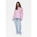 Langarmbluse MAVI "LONG SLEEVE SHIRTS", Damen, Gr. L, lila (pastel lavendel), 87% Lyocell, 13% Polyester, unifarben, casual, weit normal, ohne Ausschnitt, Langarm eng 1-Knopf-Manschette, Blusen, Bluse Oversized