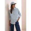 Longbluse CECIL, Damen, Gr. L (42), fresh light blau, Web, Obermaterial: 72% Baumwolle, 25% Polyamid, 3% Elasthan, gestreift, casual, regular fit hüftbedeckend, Langarm Ärmel mit Ärmelschlitz 2-Knopf-Manschette, Blusen, mit Streifenmuster