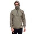 Kapuzensweatshirt RUSTY NEAL, Herren, Gr. L, grün (khaki), 70% Baumwolle, 30% Polyester, meliert, casual, normal, ohne Ausschnitt, Langarm, Sweatshirts, mit intregrierter Mund-Nasen-Bedeckung