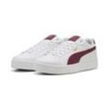 Sneaker PUMA "Court Classico Sneakers Erwachsene", Gr. 37.5, weiß team regal rot gold, Obermaterial: Synthetik, Textil; Futter: Textil; Innensohle: Textil; Laufsohle: Gummi, Schuhe