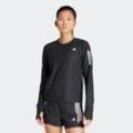 Laufshirt ADIDAS PERFORMANCE "OTR B LS", Damen, Gr. XL, schwarz, Obermaterial: 86% Polyester, 14% Elasthan, clean, sportlich, Rundhals, Shirts