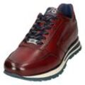 Sneaker BUGATTI, Herren, Gr. 43, rot (weinrot), Leder, sportlich, Schuhe, mit seitlichem Logoprägung, Freizeitschuh, Halbschuh, Schnürschuh