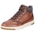 Winterboots RIEKER, Herren, Gr. 40, braun, Leder, Lederimitat, sportlich, Schuhe, High Top Sneaker, Schnürboots mit riekerTEX-Membran