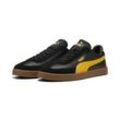 Sneaker PUMA "PUMA Club II Era Sneakers Erwachsene", Gr. 36, schwarz gelb sizzle gum beige, Obermaterial: Kuhleder, Synthetik; Futter: Textil, Synthetik; Innensohle: Textil; Laufsohle: Gummi, Schuhe