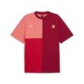 T-Shirt PUMA "Scuderia Ferrari Race Lifestyle T-Shirt Herren", Herren, Gr. L, rot (rosso corsa rot), Obermaterial: 100% Baumwolle; Kragen: 70% Baumwolle, 30% Polyester, colorblocking, regular fit, Rundhals, Kurzarm, Shirts