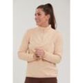 Langarmshirt ENDURANCE "VIRONIC W Waffle", Damen, Gr. 38, rot (apricot), 92% Polyester, 8% Elasthan, meliert, unifarben, sportlich, normal, hoch geschlossener Ausschnitt, Langarm, Shirts, mit atmungsaktiver Eigenschaft