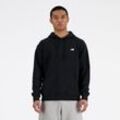 Kapuzensweatshirt NEW BALANCE "SPORT ESSENTIALS FLEECE HOODIE", Herren, Gr. L, schwarz (schwarz (001)), Obermaterial: 60% Baumwolle, 40% Polyester, sportlich, Sweatshirts