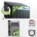 1740Wp Balkonkraftwerk 4,8kWh Speicher Anker Solarbank 2 ‚Äì 4x435Wp Trina Black F...