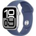 Apple Watch Series 10 GPS + Cellular 42 mm Aluminiumgehäuse Sport Band Denim S/M