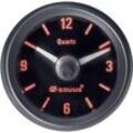 Equus 656789 Kfz Einbauinstrument Quarz-Uhr analog 4 LEDs Blau, Grün, Gelb, Rot 52 mm