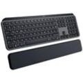 Logitech MX Keys S PLUS PALMREST Bluetooth® Tastatur Deutsch, QWERTZ Graphit Beleuchtet, Ergonomisch, Multipair-Funktion, Handballenauflage