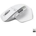 Logitech MX Master 3S Ergonomische Maus Bluetooth®, Funk Optisch Hellgrau 7 Tasten 8000 dpi Abnehmbares Kabel, Ergonomisch, Intelligentes Scrollrad,