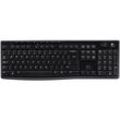 Logitech K270 Wireless Keyboard Funk Tastatur Deutsch, QWERTZ Schwarz Spritzwassergeschützt