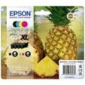 Epson Druckerpatrone T10H6, 604XL Original Kombi-Pack Schwarz, Cyan, Magenta, Gelb C13T10H64010